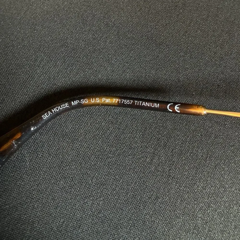 Maui Jim Sea House MJ772-16 60/15-143 Gold Titanium Aviator Eyeglasses OnlyFrame